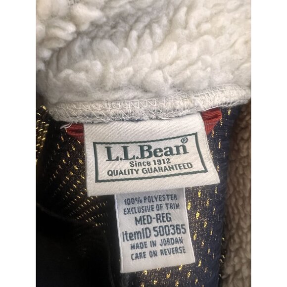 L.L. Bean Sherpa Fleece Full-Zip Jacket Womens Med-Reg Cream Warm OUTDOORS - Picture 6 of 7